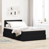 vidaXL Letto con Contenitore con materasso Nero 120 x 190 cm Velluto