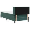 vidaXL Letto a molle con materasso Verde Scuro 200 x 90 cm Velluto