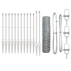 vidaXL Palo della recinzione Argento