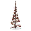 vidaXL Albero di Natale a LED con Palline 80 LED Bianco Caldo 120 cm