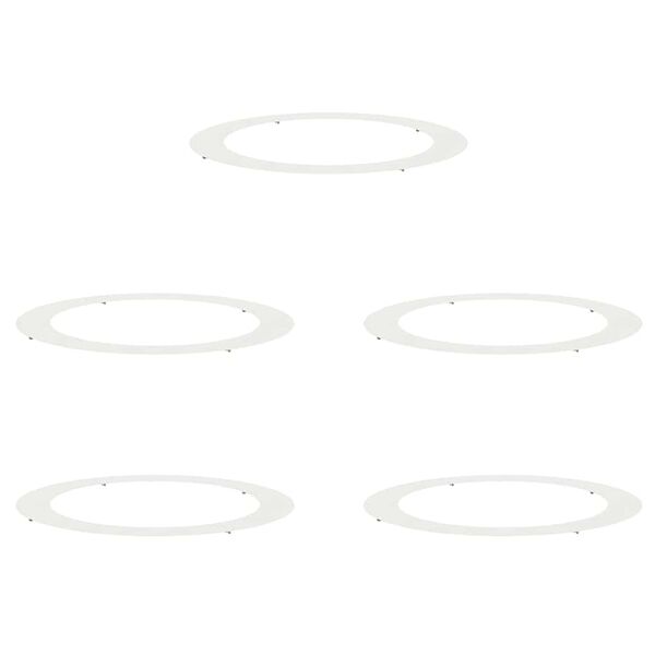 vidaXL adatto per Anelli d'Albero Piatto 5 pcs Bianco Ø90 / 120 cm