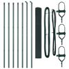 vidaXL Palo della recinzione Verde 10 x 1 m (rete 12 x 12 mm) Acciaio