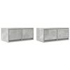 vidaXL Mobili TV 2 pz Grigio Cemento 60x31x25,5cm in Legno Multistrato