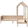 vidaXL Set Dormeuse e Panca con Tetto 80x200cm Legno Massello di Pino