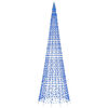 vidaXL Albero di Natale a LED su Pennone 1534 LED Blu 500 cm