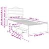 vidaXL Struttura del letto Rovere fum&eacute; 90 x 190 cm Legno multistrato