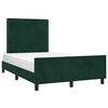 vidaXL Giroletto senza Materasso Verde Scuro 120x190 cm Velluto