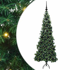vidaXL Albero di Natale Artificiale Angolare con 300 LED Verde 180 cm