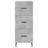 vidaXL Credenza Grigio Cemento 34,5x34x90 cm in Legno Multistrato