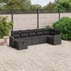 vidaXL Set Divani da Giardino 7pz con Cuscini Grigio Chiaro Polyrattan