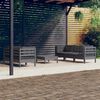 vidaXL Set Divani da Giardino 6 pz con Cuscini Antracite Legno di Pino