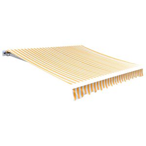 vidaXL Tessuto di Ricambio per Tenda da Sole Giallo e Bianco 300x250 cm Poliestere