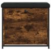 vidaXL Panca Portascarpe Cassetto Ribaltabile Rovere Fumo 62x32x56cm