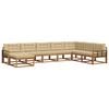 vidaXL Set di divani da esterno con cuscino 8 pcs Naturale e Beige