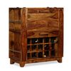 vidaXL Mobile Bar in Legno Massello di Acacia 85x40x95 cm