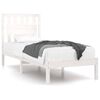 vidaXL Giroletto Bianco in Legno Massello di Pino 100x200 cm