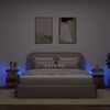 vidaXL Comodini con LED 2 pz Legno Antico 35x39x55 cm in Truciolato