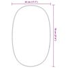 vidaXL Specchio da Parete Nero 70x45 cm