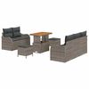 vidaXL Set Divano da Giardino con cuscino 8 pcs Grigio polyrattan