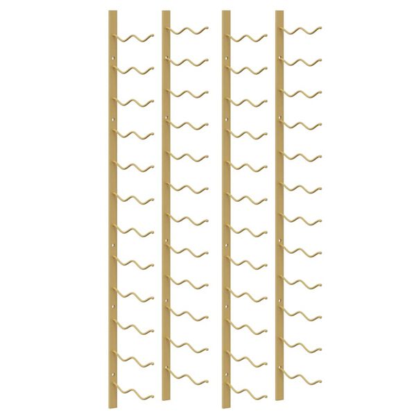 vidaXL Portavini da Parete per 24 Bottiglie 2 pz Oro in Ferro