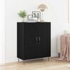 vidaXL Credenza Rovere Nero 69,5 x 34 x 90 cm Legno multistrato