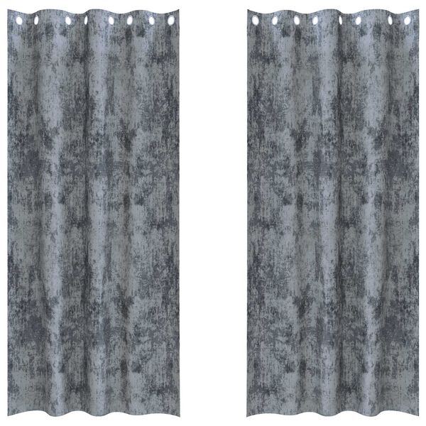 vidaXL Tende in Velluto 2 pcs Grigio Argento 225 x 140 cm Velluto