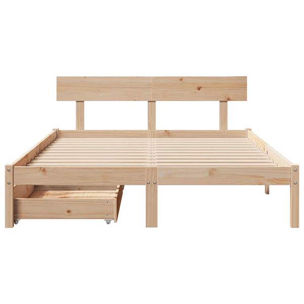 vidaXL Letto senza Materasso 150x200 cm in Legno Massello di Pino