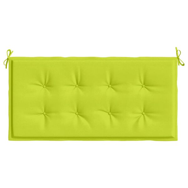 vidaXL Cuscino per Panca Verde Brillante 120x50x4 cm in Tessuto Oxford