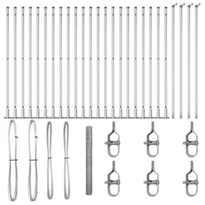 vidaXL Palo della recinzione Argento 50 x 1,6 m (rete da 50 mm)