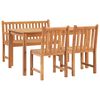 vidaXL Set da Pranzo per Giardino 4 pz in Legno Massello di Teak