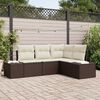 vidaXL Set Divano da Giardino 4 pcs Marrone polyrattan
