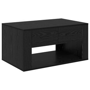 vidaXL Tavolino da salotto con cassetto Rovere Nero 80 x 50 x 40 cm