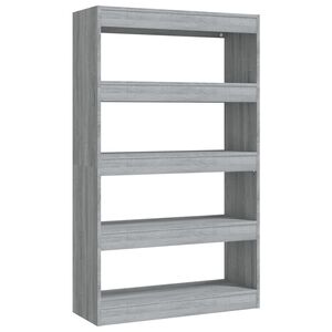 vidaXL Libreria/Divisorio Grigio Sonoma 80x30x135 cm in Truciolato
