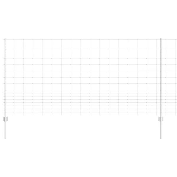 vidaXL Recinzione con Posto Argento 1,2 x 25 m Acciaio