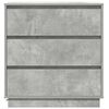 vidaXL Armadio da Notte con cassetto Grigio cemento 71 x 34,5 x 75 cm