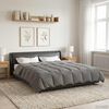 vidaXL Duvet Estivo Trapuntato Grigio chiaro 220 x 240 cm Microfibra