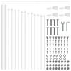 vidaXL Recinzione per Giardino 8 pcs Bianco 170 x 140 cm