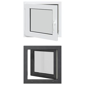 vidaXL Colore interno della finestra del seminterrato Bianco RISOR