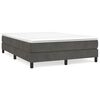vidaXL Struttura Letto a Rete a Molle Grigio Scuro 140x190 cm Velluto