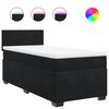 vidaXL Giroletto a Molle con Materasso Nero 80x200 cm in Velluto