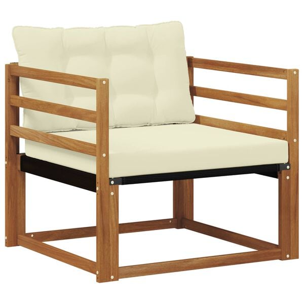 vidaXL Set di divani da esterno Legno di Acacia Massello e Textilene