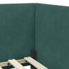 vidaXL Struttura Letto Angolare con Materasso 2 pcs Verde Velluto