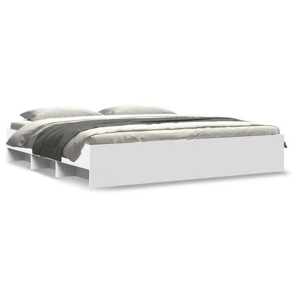 vidaXL Giroletto senza Materasso Bianco 180x200 cm Legno Multistrato