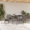 vidaXL Set da Pranzo per Giardino 7 pcs Grigio polyrattan