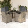 vidaXL Set da Pranzo da Giardino 5 pz con Cuscini in Polyrattan Grigio