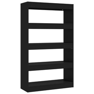 vidaXL Libreria/Divisorio Nero 80x30x135 cm in Truciolato