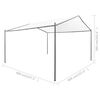 vidaXL Gazebo da Giardino 400x400x260 cm Bianco 180 g/m²