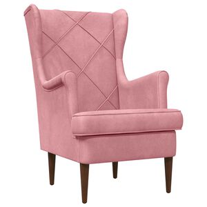 vidaXL Poltrona Rosa Velluto
