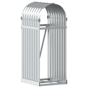 vidaXL Portaceppi Argento 40x45x100 cm in Acciaio Zincato