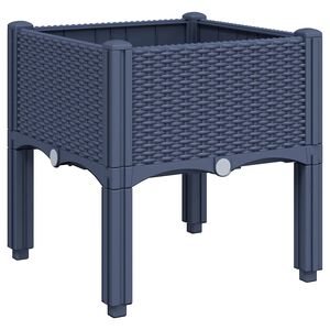 vidaXL Fioriera da Giardino con Gambe Grigio Blu 40x40x42 cm in PP